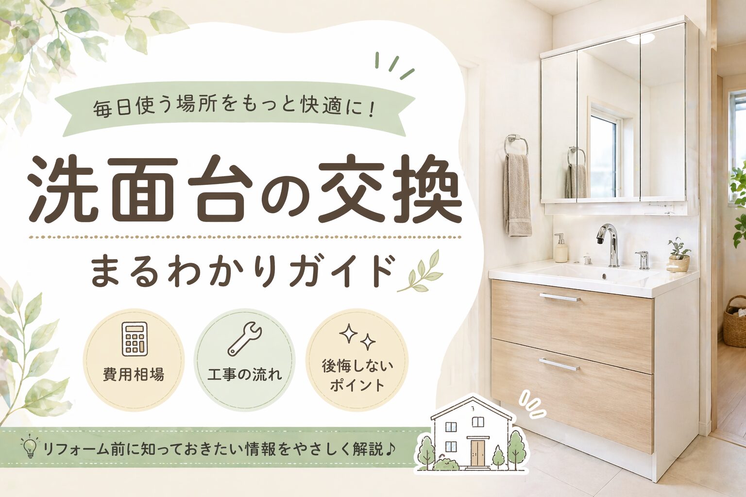 洗面台リフォームの費用相場と選び方【2026年版】