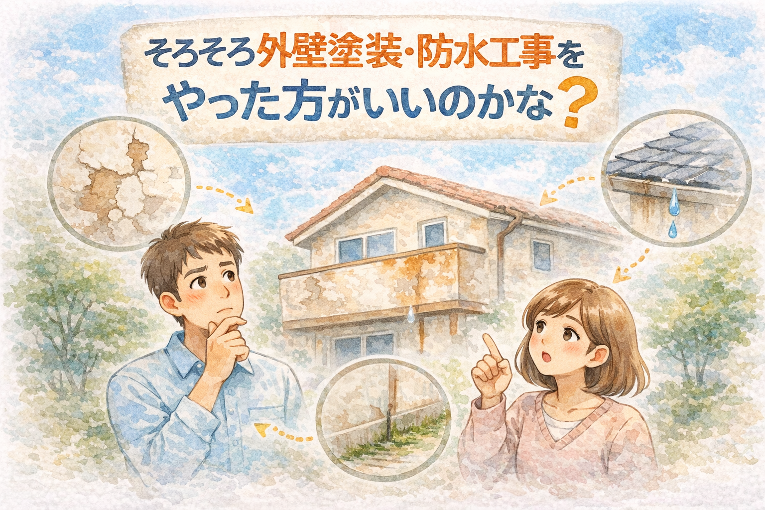 外壁塗装・防水工事はいつやるべき？劣化のサインと最適なタイミングを解説【見逃し厳禁】